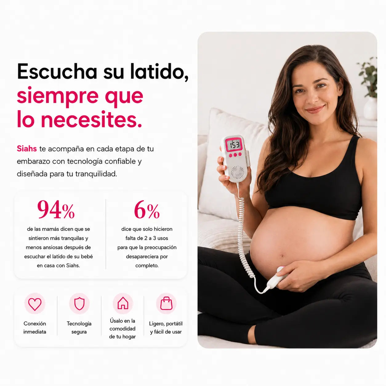 Monitor doppler fetal portátil