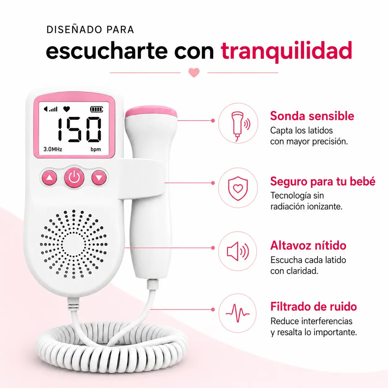 Monitor doppler fetal portátil